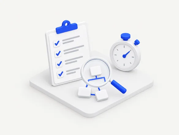 Diagnostic d'une journée : liste de points vérifiés et chronomètre