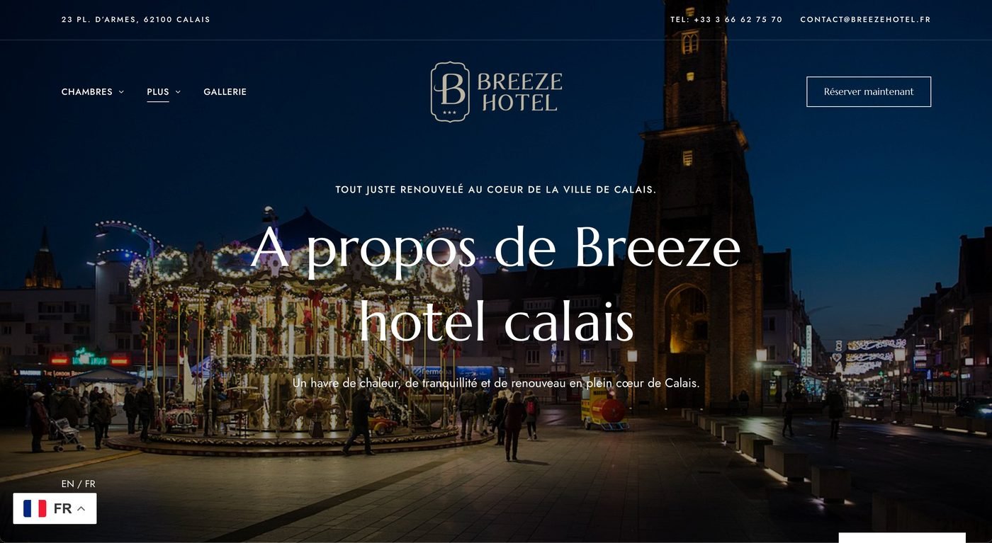 Breeze Hotel - Site Hôtelier & Branding, visuel 1