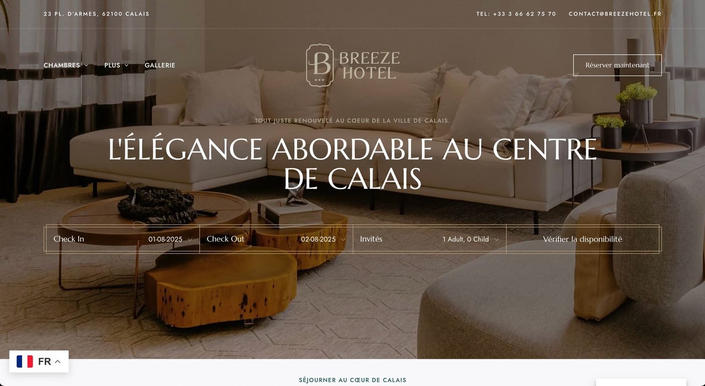 Breeze Hotel - Site Hôtelier & Branding, visuel 4