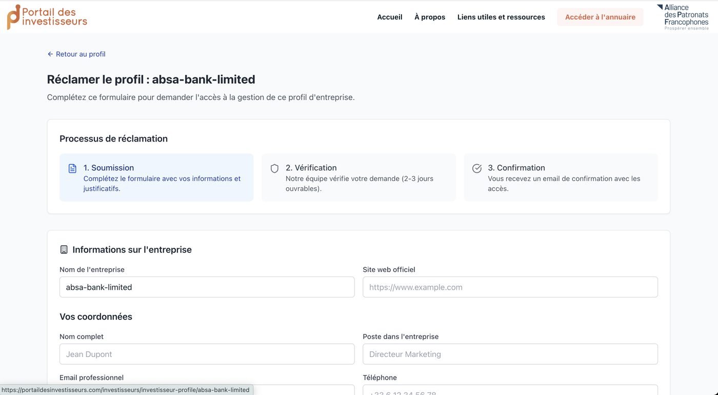 Portail des Investisseurs - APF & OIF, visuel 5